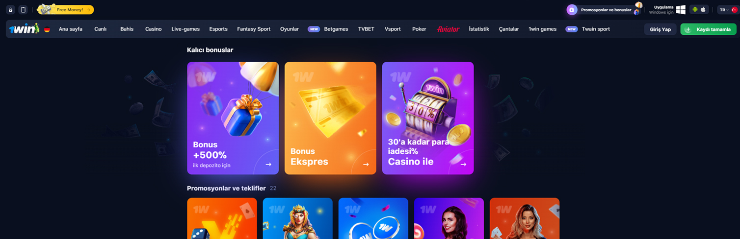 1win hakkında